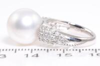 12.0mm South Sea Pearl & Diamond Ring - 3