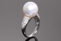 12.0mm South Sea Pearl & Diamond Ring - 5