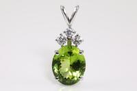 Peridot and Diamond Pendant