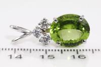 Peridot and Diamond Pendant - 3