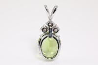 Peridot and Diamond Pendant - 4