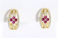 Ruby and Diamond Earrings