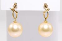 Pearl and Diamond Earrings