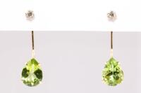 Peridot and Diamond Earrings