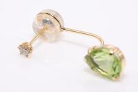 Peridot and Diamond Earrings - 5