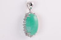 Jade and Diamond Pendant - 4