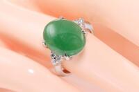 7.80ct Jade and Diamond Ring - 6