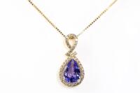 Tanzanite and Diamond Pendant