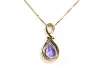 Tanzanite and Diamond Pendant - 2