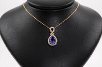 Tanzanite and Diamond Pendant - 3