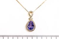 Tanzanite and Diamond Pendant - 6