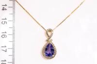 Tanzanite and Diamond Pendant - 7