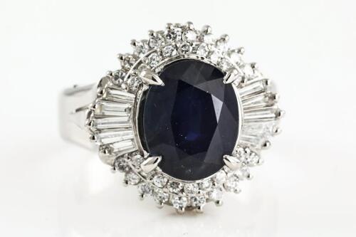 Sapphire and Diamond Ring