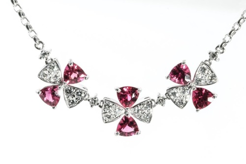 1.63ct Tourmaline and Diamond Necklace