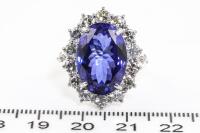 12.05ct Tanzanite and Diamond Ring - 5