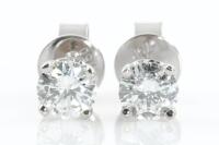 0.61ct Diamond Stud Earrings GIA F I1