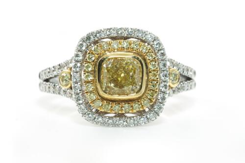 Yellow & White Diamond Ring