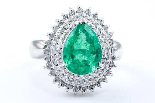 3.68ct Emerald and Diamond Ring