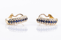 0.70ct Sapphire and Diamond Earrings