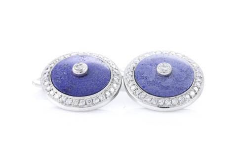 Lapis Lazuli and Diamond Cufflinks