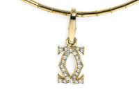 Cartier 2C Diamond Charm Pendant