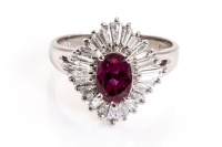 1.19ct Thai Ruby and Diamond Ring