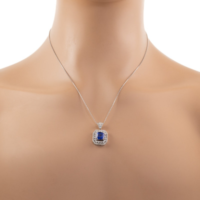 2.26ct Tanzanite & Diamond Pendant - 6