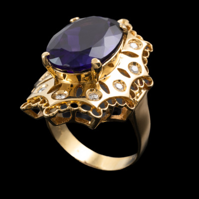 7.85ct Amethyst and Diamond Ring - 5