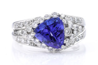 2.41ct Tanzanite and Diamond Ring