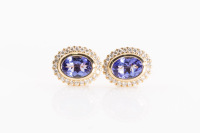 1.41ct Tanzanite and Diamond Earrings