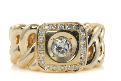 0.70ct Diamond Mens Ring 18ct gold 18.5g