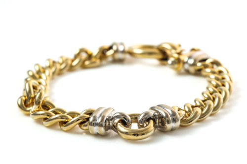 18ct Yellow and White gold Bracelet 43g