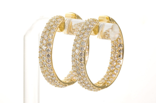 4.00ct Diamond Hoop Earrings