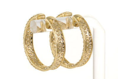 4.00ct Diamond Hoop Earrings - 2