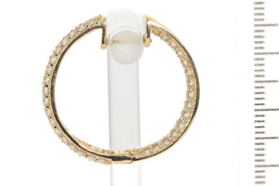 4.00ct Diamond Hoop Earrings - 5