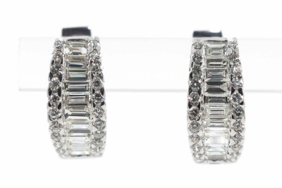 0.73ct Diamond Hoop Earrings