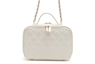 Chanel Top Handle Vanity Case White - 2