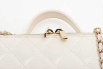 Chanel Top Handle Vanity Case White - 12