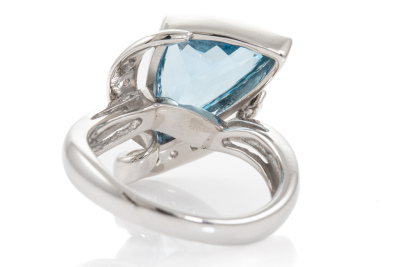 3.48ct Aquamarine & Diamond Ring - 4