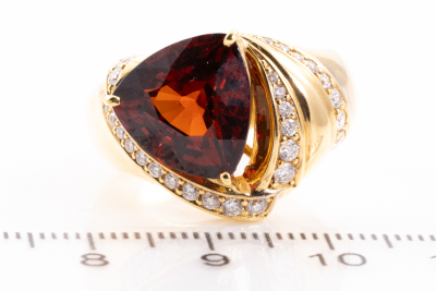 8.49ct Garnet and Diamond Ring - 2