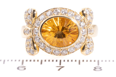 2.07ct Citrine & Diamond Ring - 2