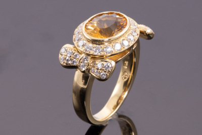 2.07ct Citrine & Diamond Ring - 5