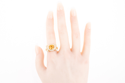 2.07ct Citrine & Diamond Ring - 6