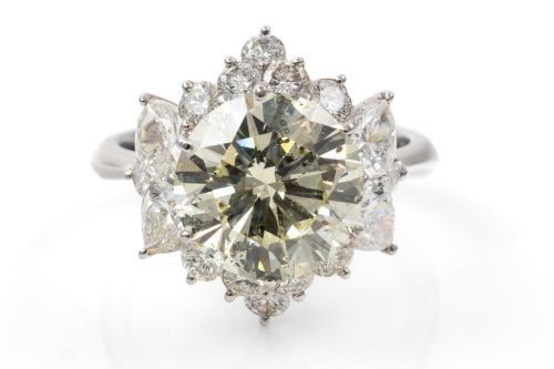 5.02ct Centre Diamond Dress Ring GSL