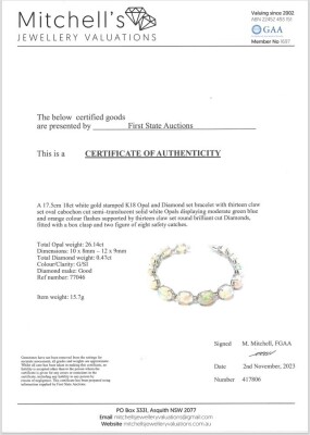 26.14ct Opal and Diamond Bracelet - 4