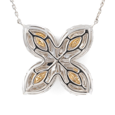 Yellow & white Diamond Dress Pendant - 5