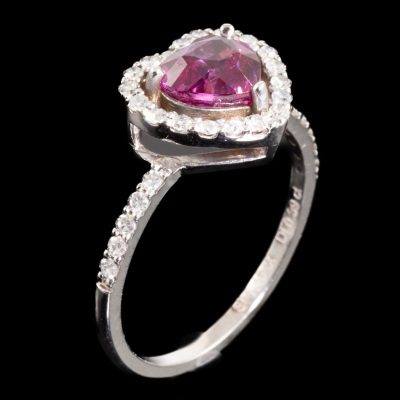 1.40ct Unheated Ruby and Diamond Ring - 5