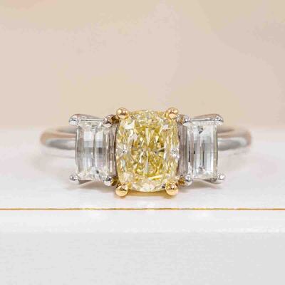 1.52ct Fancy Yellow Diamond Ring GIA SI2 - 8