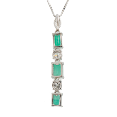 1.15ct Emerald and Diamond Pendant - 4