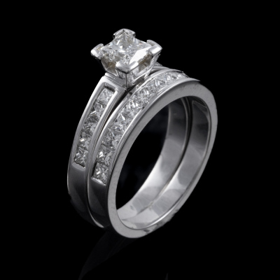 0.80ct Centre Diamond Ring Set - 5